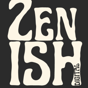 logo showing zenish digital in a funky font
